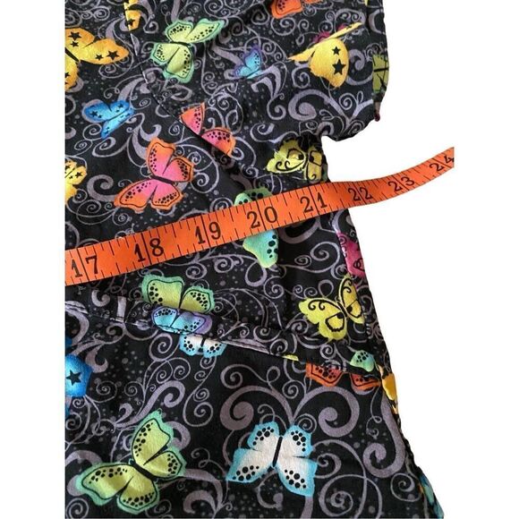 Set of 3 Scrub Tops E Libby Cherokee Uniforms Workwear Career Healthcare Work Me - Picture 9 of 14